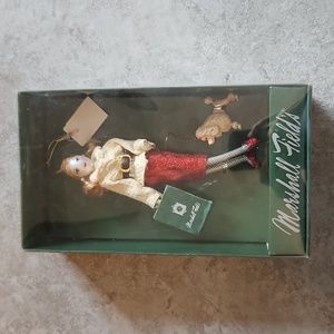 Marshall Fields Woman Shopping Doll with her Poodle (collectible doll/ornament)